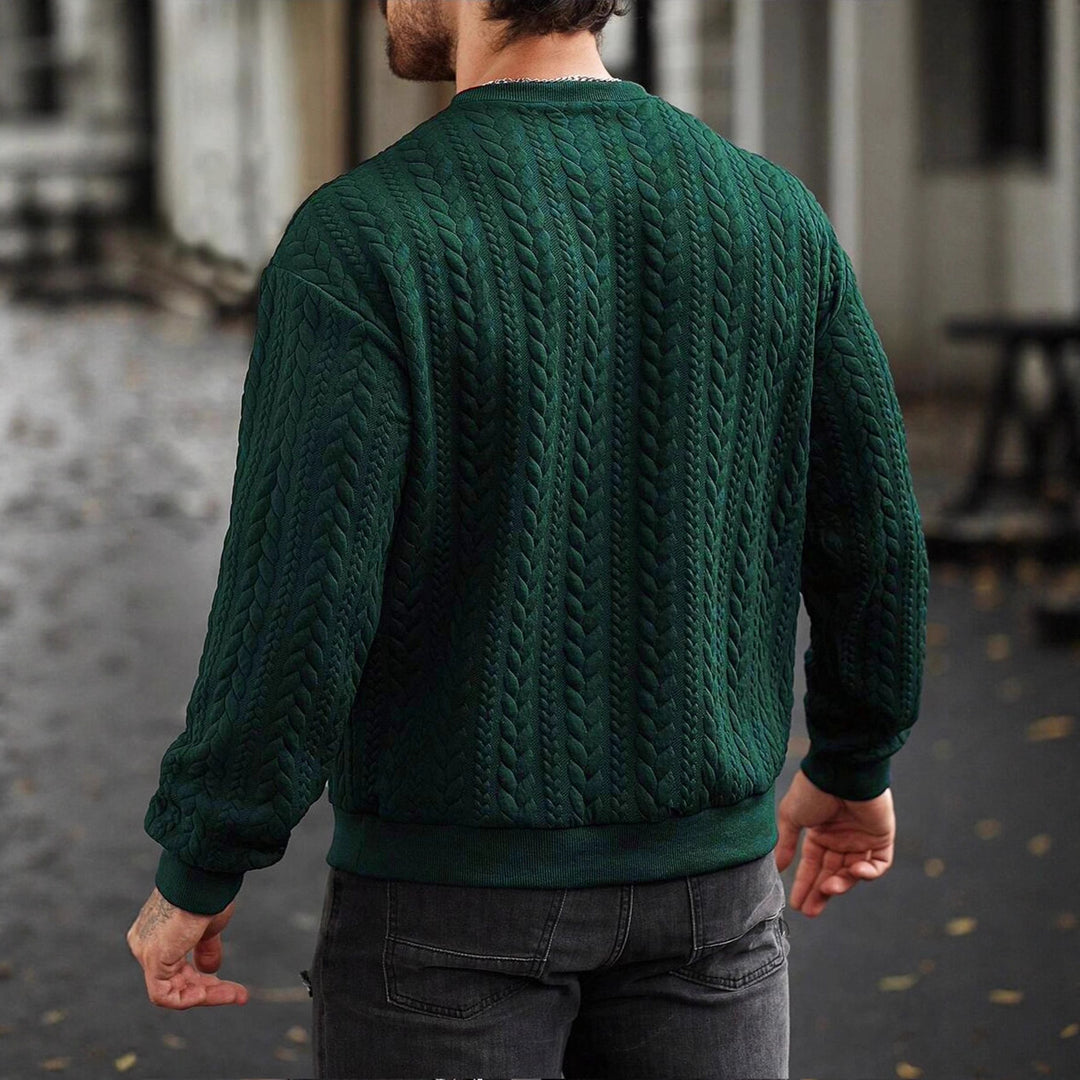 Herren Strickpullover mit strukturiertem Muster Heidi-Mode