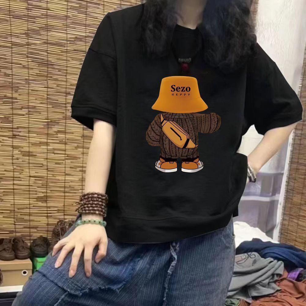 Damen Oversize T-Shirt mit einzigartigem Grafikdesign Heidi-Mode