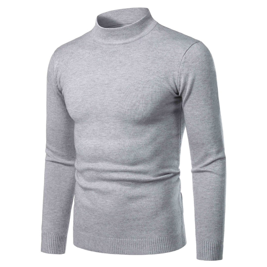 Herren warme Rollkragenpullover aus feinem Strickmaterial Heidi-Mode