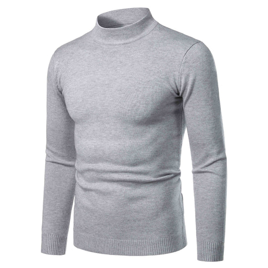 Herren warme Rollkragenpullover aus feinem Strickmaterial Heidi-Mode