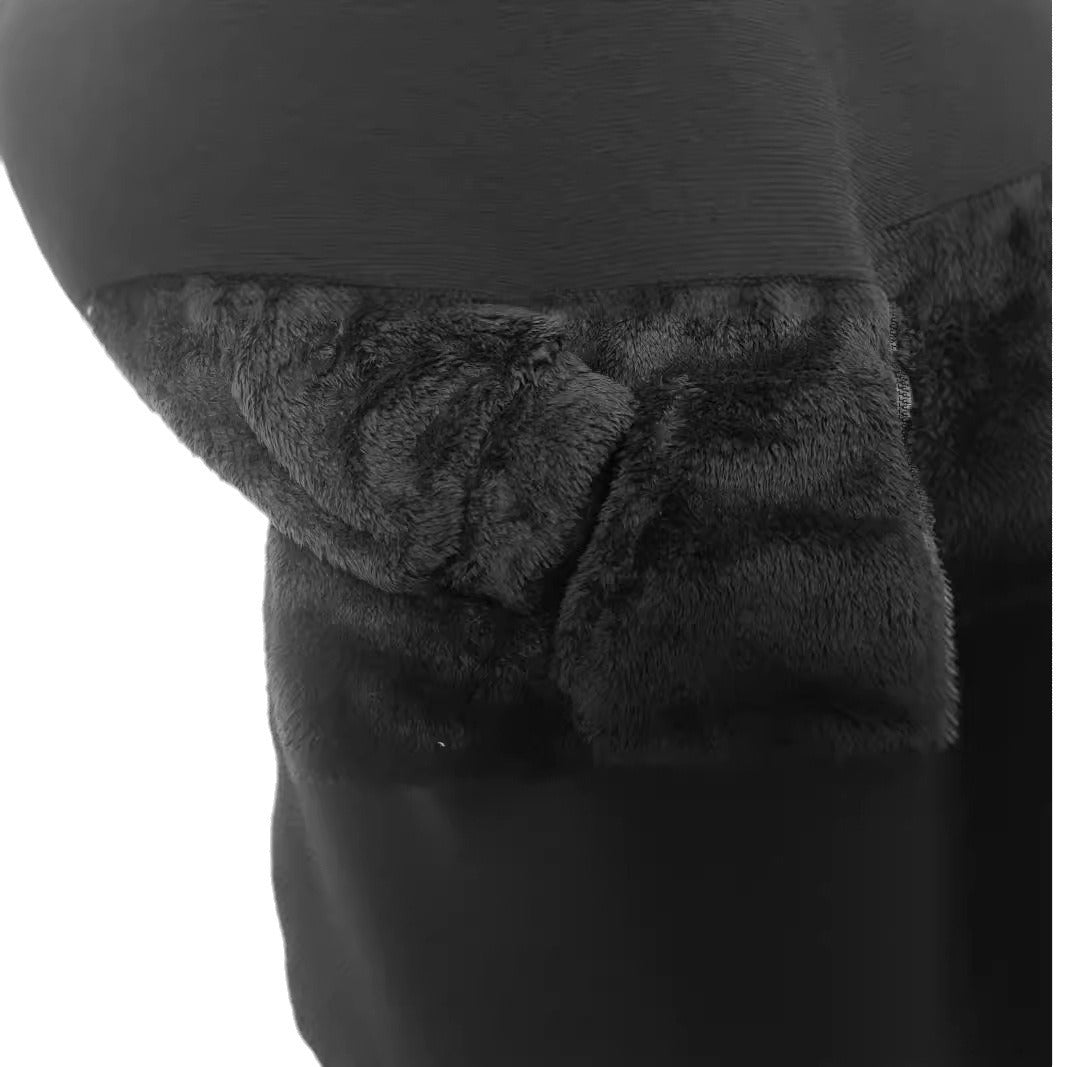 Damen kuschelige Fleecejacke mit Kapuze und seitlichen Taschen Heidi-Mode