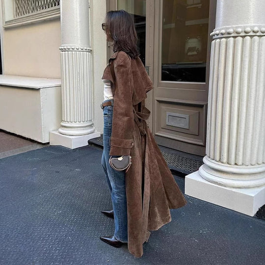 Damen eleganter Trenchcoat mit trendigem Oversized-Schnitt Heidi-Mode