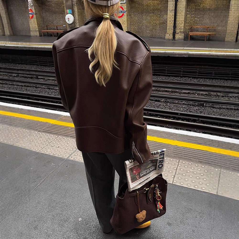 Damen Bikerjacke aus hochwertigem Heidi-Mode