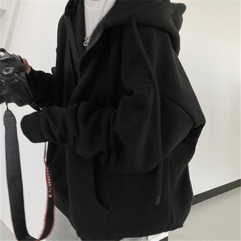 Damen oversized Kapuzenjacke aus weichem Fleece mit Kängurutasche Heidi-Mode