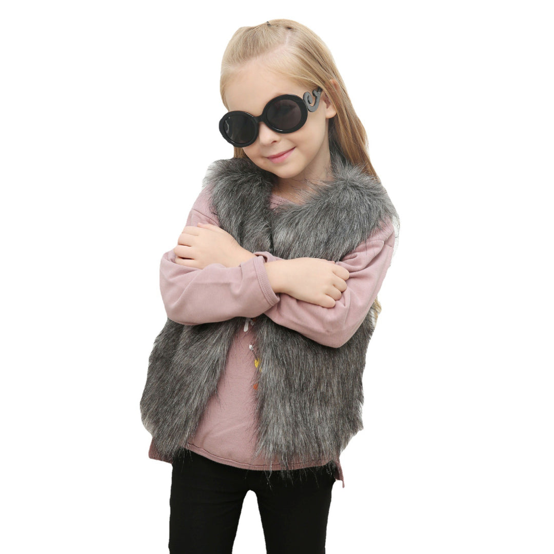 Damen Flauschige Kunstpelzweste mit elegantem Schnitt Heidi-Mode