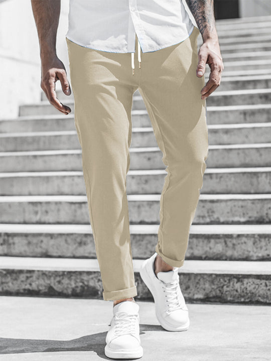 Herren Sportliche Chino-Hose mit flexiblem Bund und modernen Details Heidi-Mode