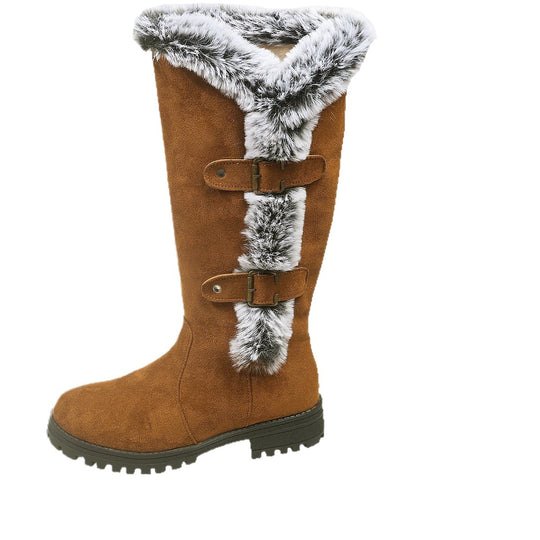 Damen Winterstiefel mit kuscheligem Kunstfellkragen und rutschfester Sohle Heidi-Mode