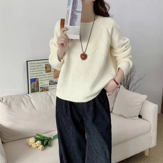 Damen Kuscheliger Strickpullover mit strukturiertem Muster Heidi-Mode