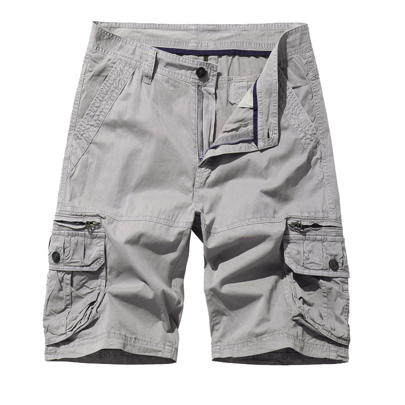 Herren Cargo-Shorts mit Mehrfachtaschen-Design Heidi-Mode