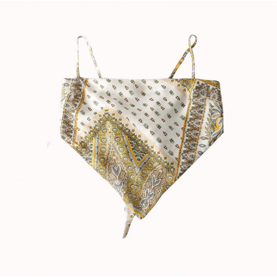 Femme Artistic Bandana Stil Crop Top Heidi-Mode