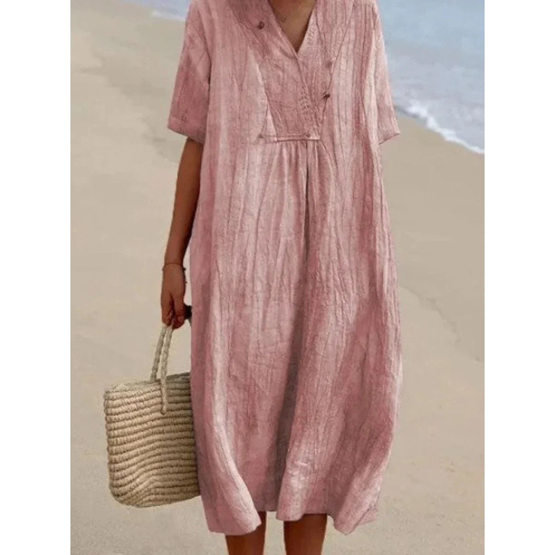 Heidi-Mode | Langes Leinenkleid für Frauen