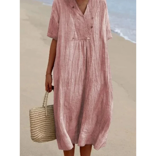 Heidi-Mode | Langes Leinenkleid für Frauen