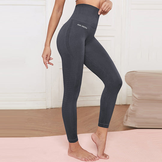 Damen Kompressions-Leggings mit hohem Bund und innovativer Struktur Heidi-Mode