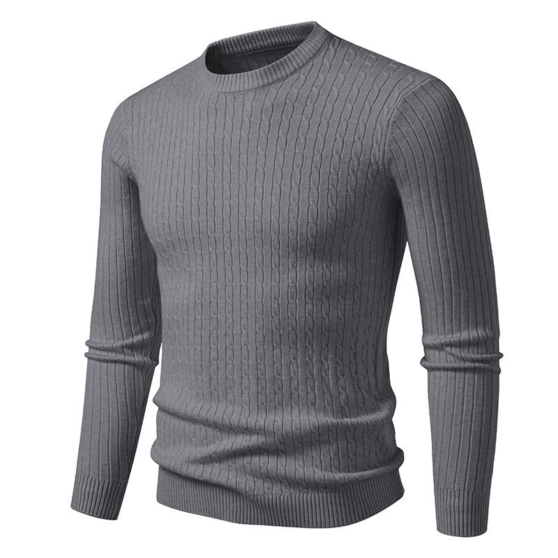 Herren modischer Strickpullover mit strukturiertem Zopfdesign Heidi-Mode