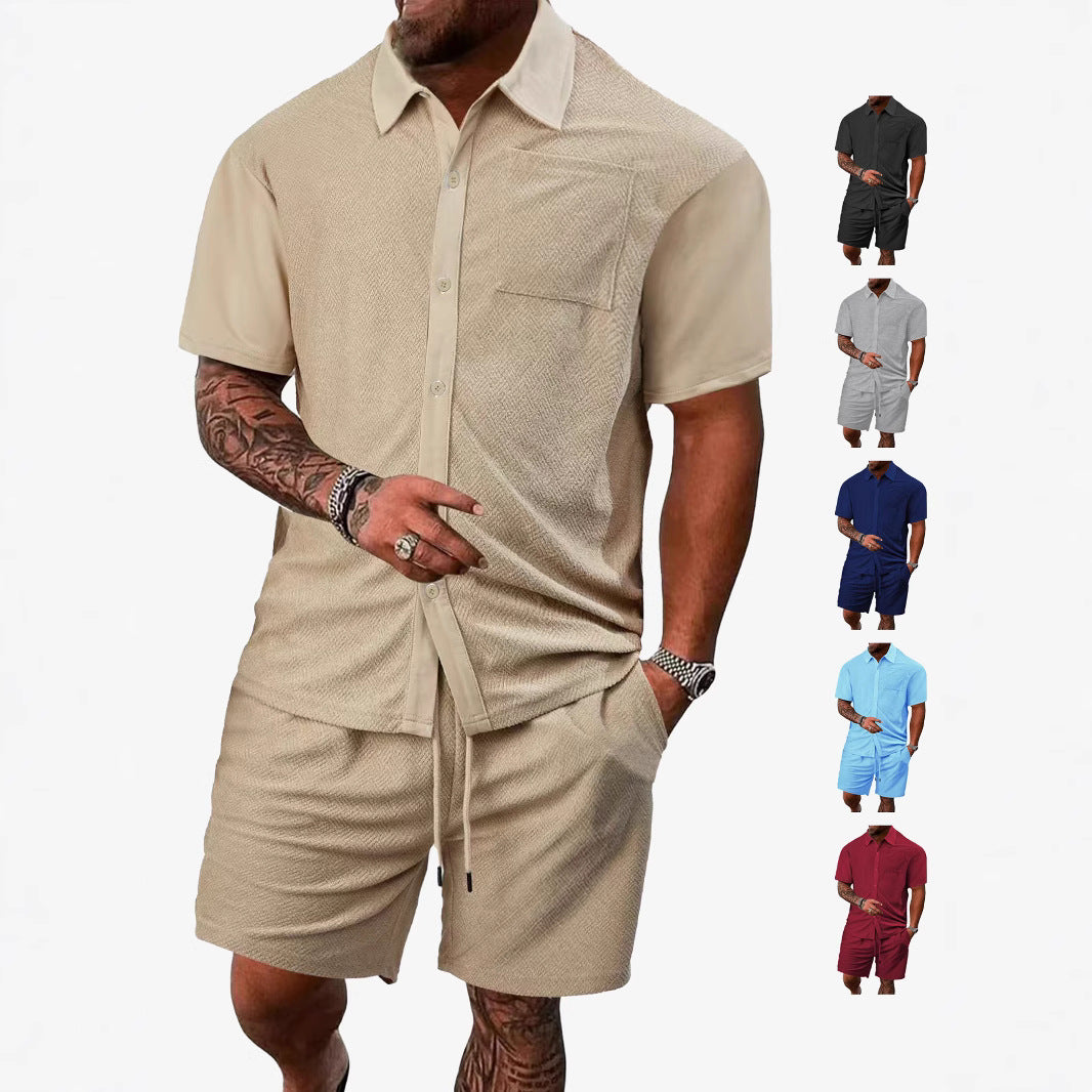 Herren Freizeit Outfits mit atmungsaktiver Textur und praktischen Taschen Heidi-Mode