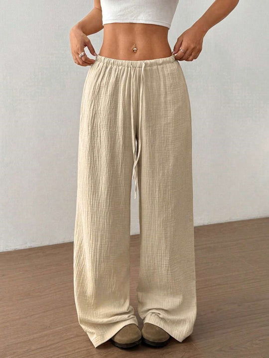 Damen Weite Sommerhose mit elastischem Bund und lockerem Schnitt Heidi-Mode