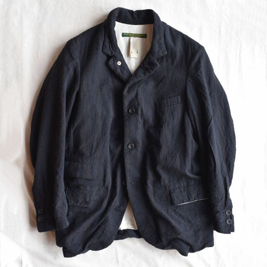 Herren Leichtes Leinenblazer mit lässigem Schnitt und praktischen Taschen Heidi-Mode