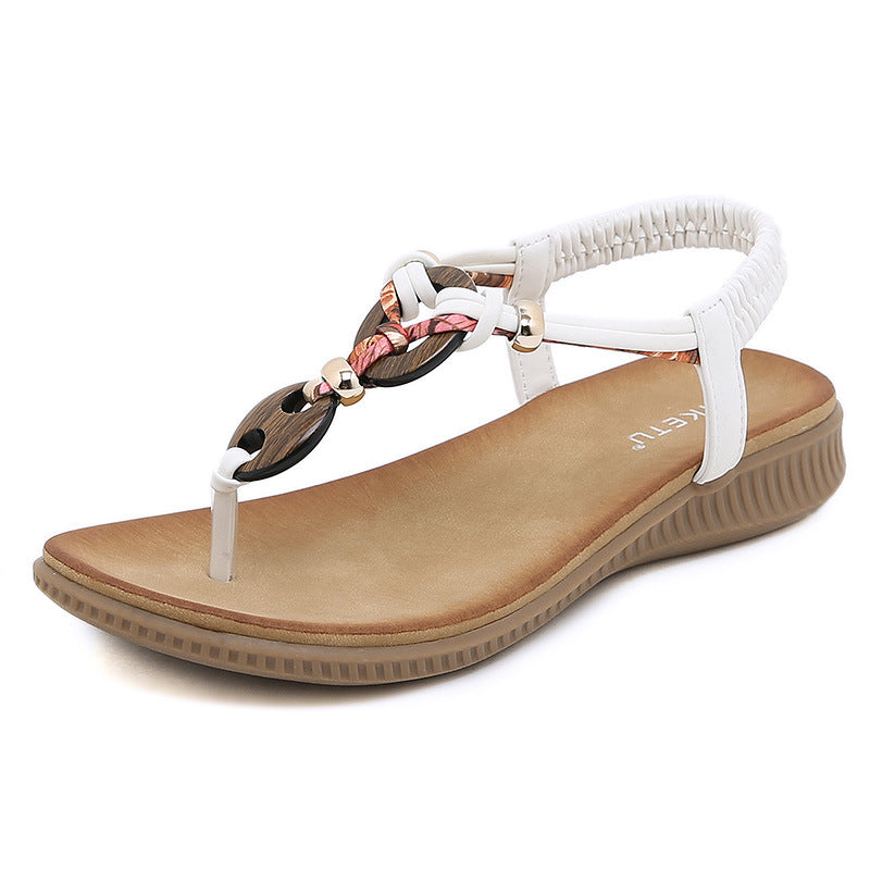 Damen Sandalen mit eleganter Kette und komfortablem Fußbett Heidi-Mode