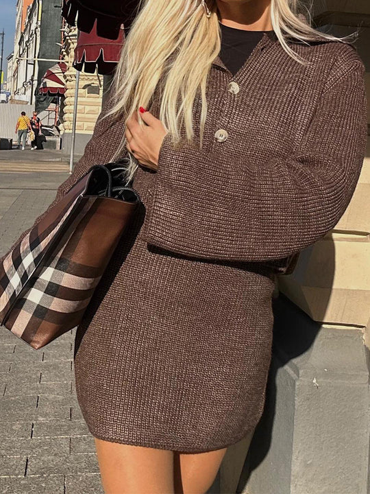 Damen Strickjacke mit modernen Knopfdetails Heidi-Mode