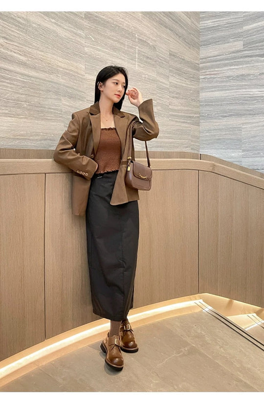 Damen Eleganter Blazer mit strukturiertem Design und modernem Schnitt Heidi-Mode
