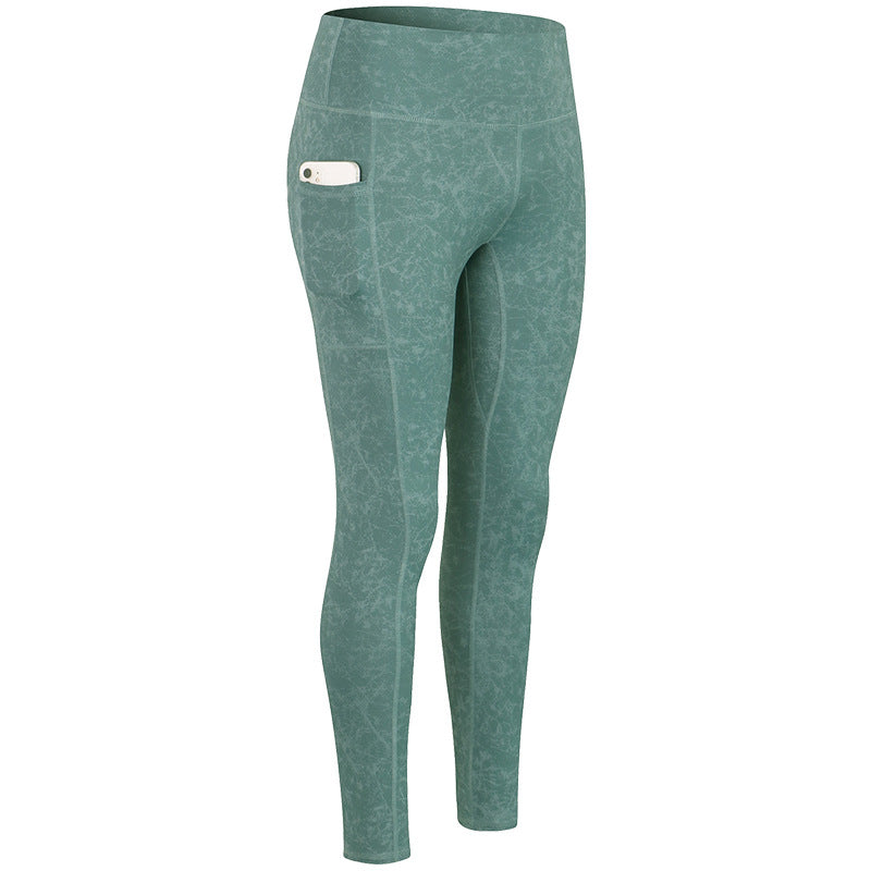 Damen Hochwertige Performance-Leggings mit praktischen Seitentaschen und elastischem Bund Heidi-Mode