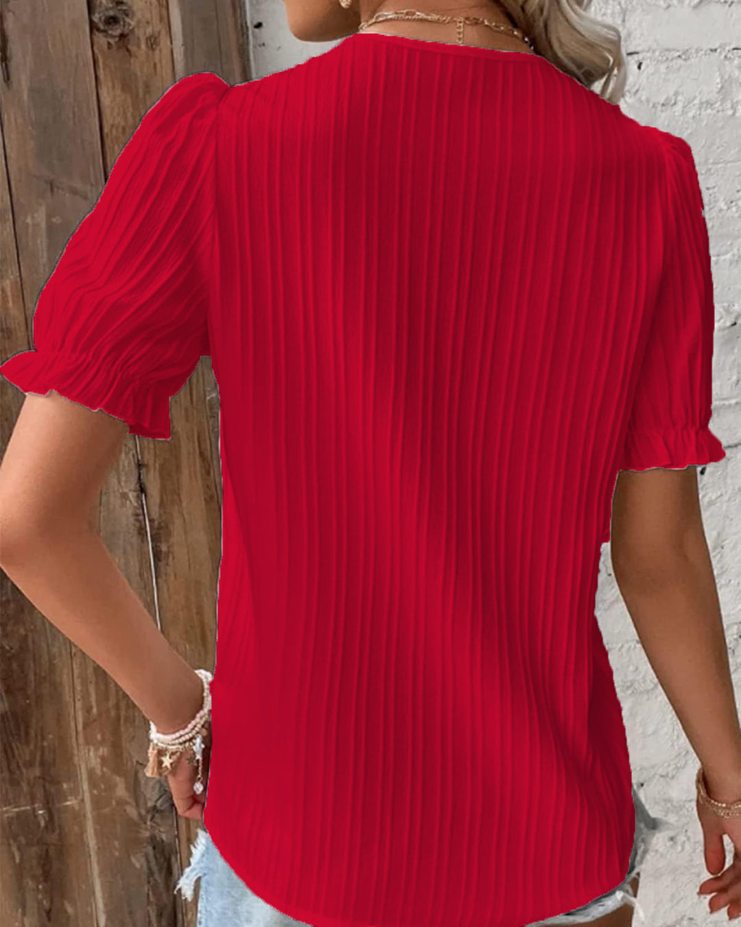 Heidi Mode | Hohle kurze Ärmel