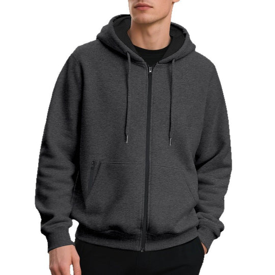 Herren Kapuzenjacke mit leichtem Reißverschluss und praktischen Taschen Heidi-Mode