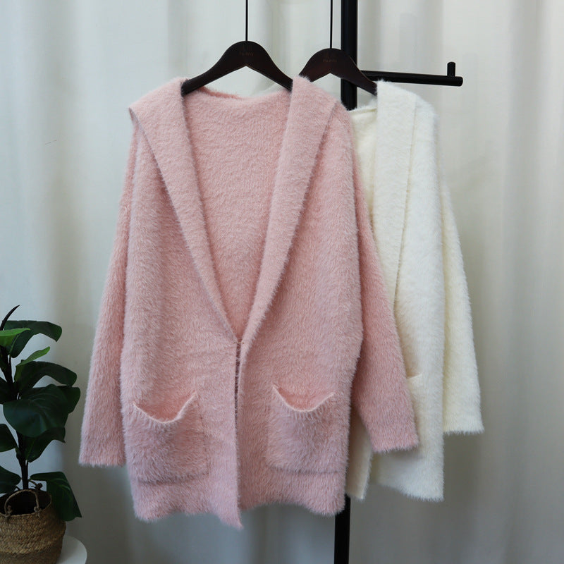 Damen Kuscheliger Cardigan mit langen Ärmeln und praktischen Taschen Heidi-Mode