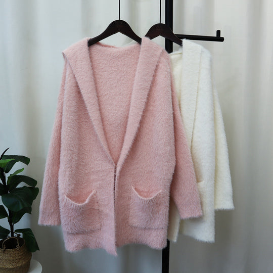 Damen Kuscheliger Cardigan mit langen Ärmeln und praktischen Taschen Heidi-Mode