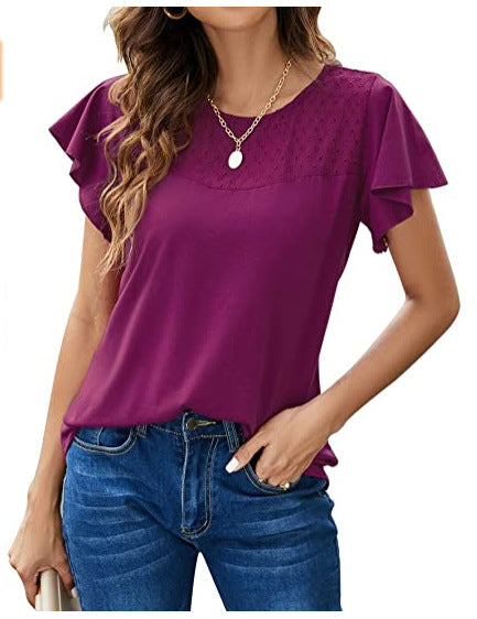Damen modisches Blusenshirt mit Rüschendetails Heidi-Mode