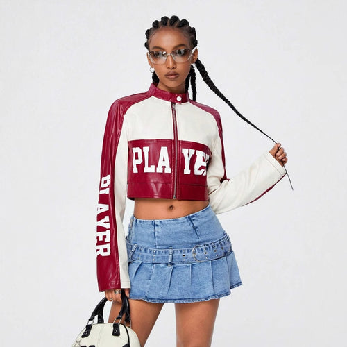 Damen cropped Jacke mit sportiven Akzenten Heidi-Mode