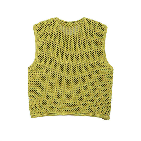 Damen Strickweste mit Knopfdetails und praktischen Taschen Heidi-Mode