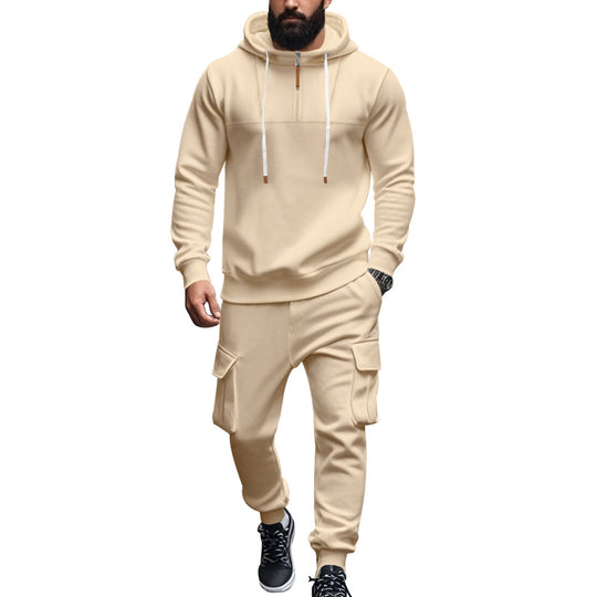 Herren Kapuzen-Sportanzug mit modernem Schnitt und praktischen Taschen Heidi-Mode