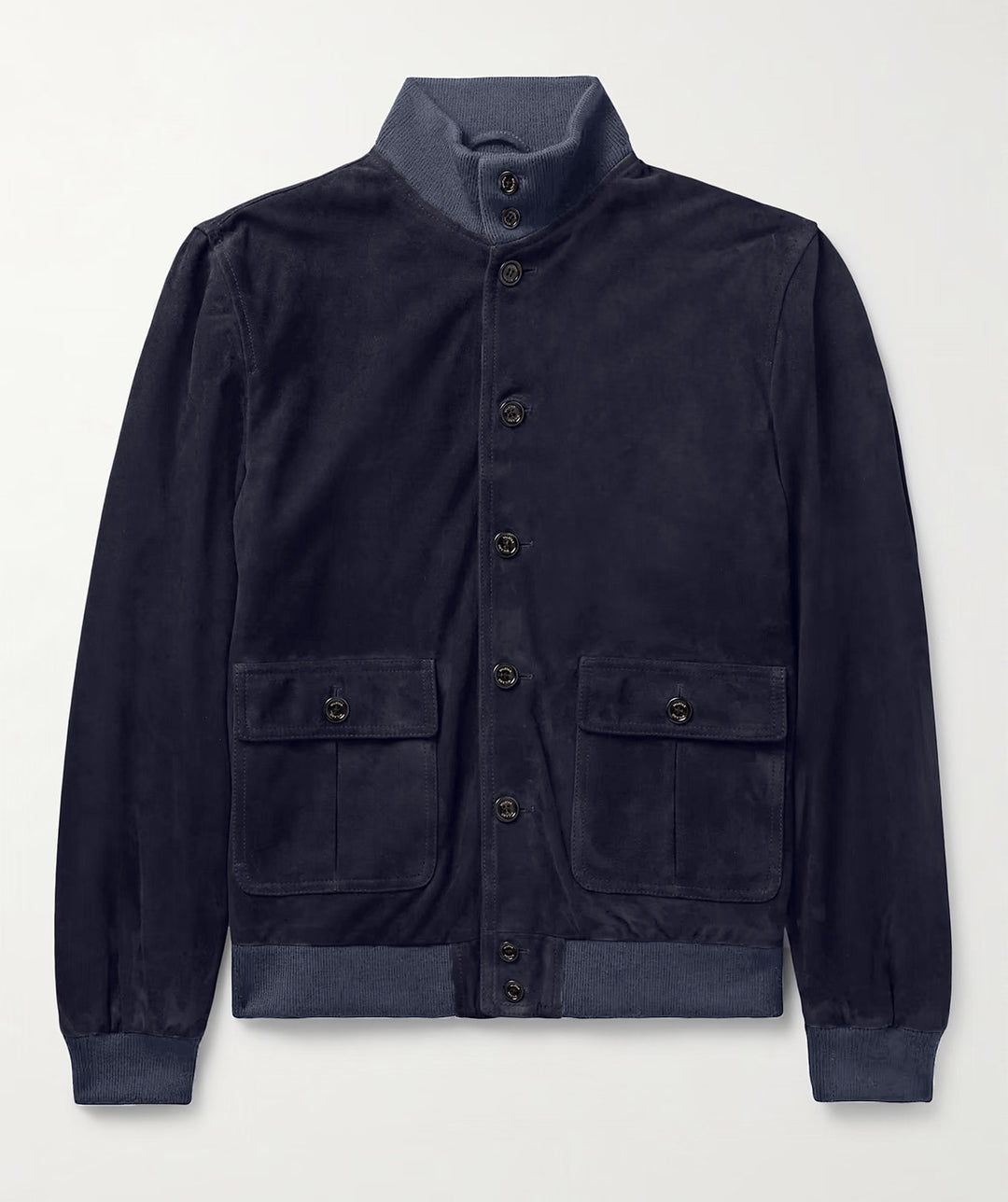 Herren funktionale Utility-Jacke mit hohem Kragen und aufgesetzten Taschen Heidi-Mode