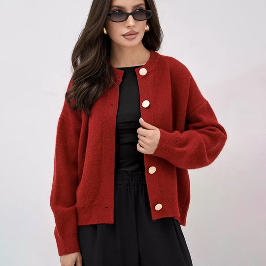 Damen Modischer Strickpullover Heidi-Mode