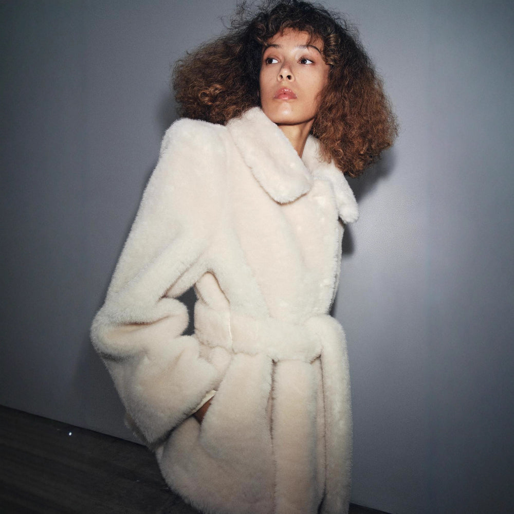 Damen Plüsch-Fellmantel Heidi-Mode