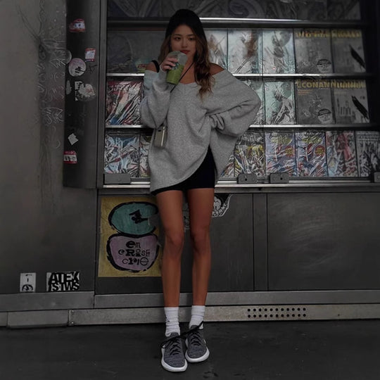 Damen Oversized Sweatshirt Heidi-Mode