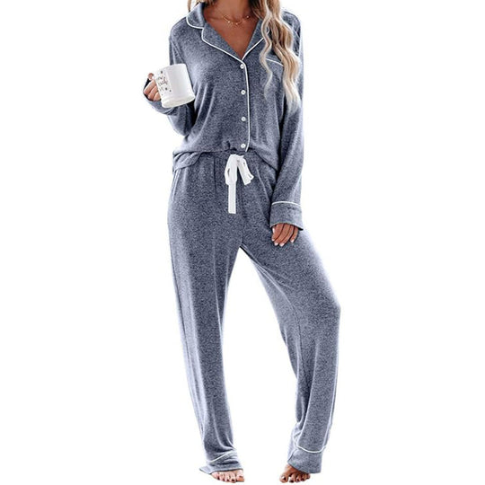 Damen Schlafanzug-Set aus weichem, atmungsaktivem Material Heidi-Mode