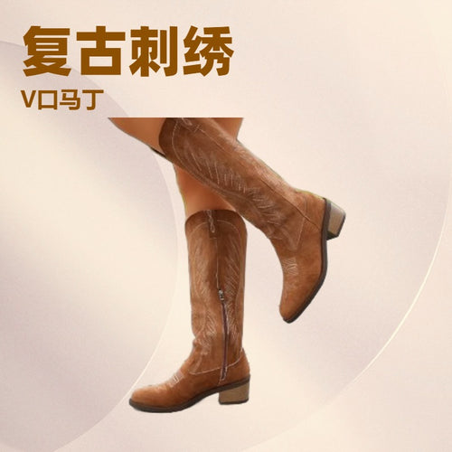 Damen Cowboystiefel mit eleganten Stickereien und hohem Komfort Heidi-Mode