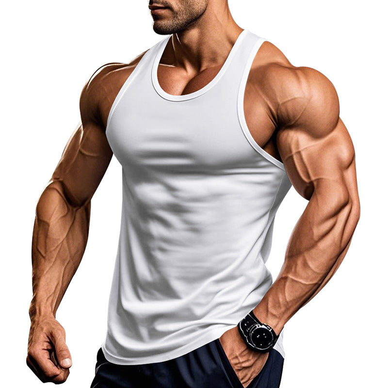 Herren atmungsaktives Fitness Tanktop mit Racerback-Schnitt Heidi-Mode