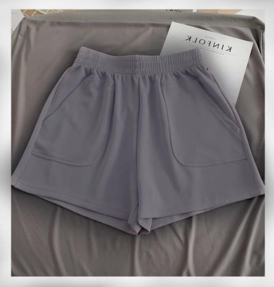 Damen bequeme Sport-Shorts mit elastischem Bund und praktischen Taschen Heidi-Mode