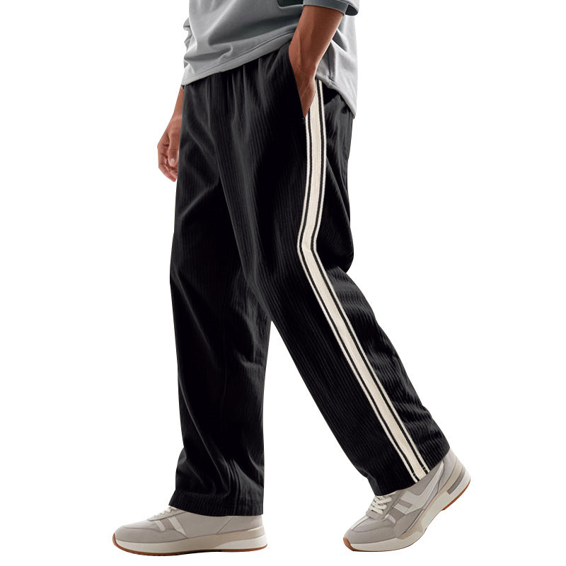 Herren Sportliche Freizeithose mit seitlichen Streifen Heidi-Mode