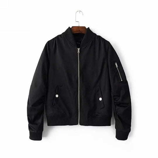Damen Bomberjacke mit praktischen Taschen und sportlichem Schnitt Heidi-Mode