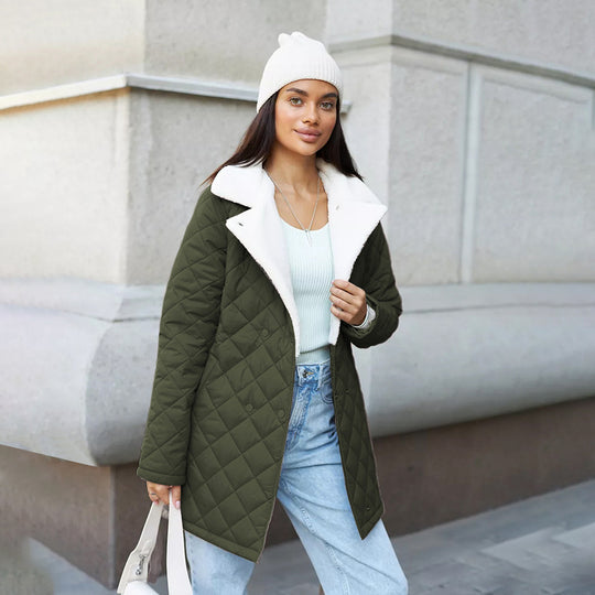 Damen gesteppte Wolljacke Heidi-Mode