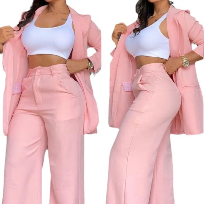 Damen elegantes Oversized Blazer- und Hosen-Set Heidi-Mode