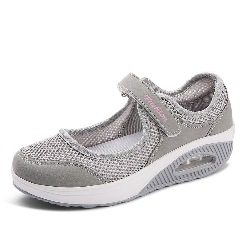 Damen Atmungsaktive Slip-On Sneakers mit verstellbarem Klettverschluss und innovativem Design Heidi-Mode