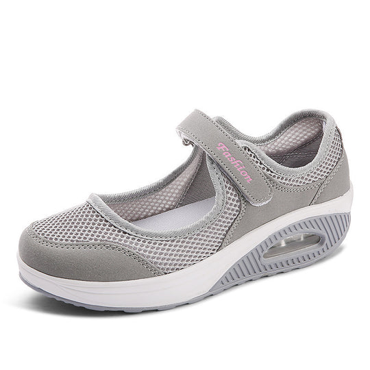 Damen Atmungsaktive Slip-On Sneakers mit verstellbarem Klettverschluss und innovativem Design Heidi-Mode