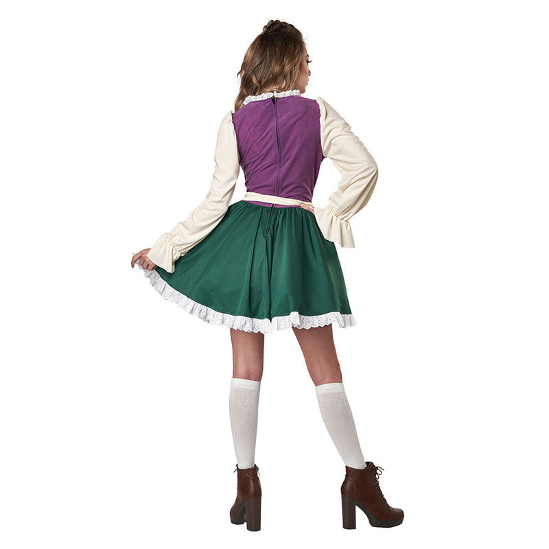 Damen Trachtenkleid mit romantischen Rüschendetails und elegantem Gürtel Heidi