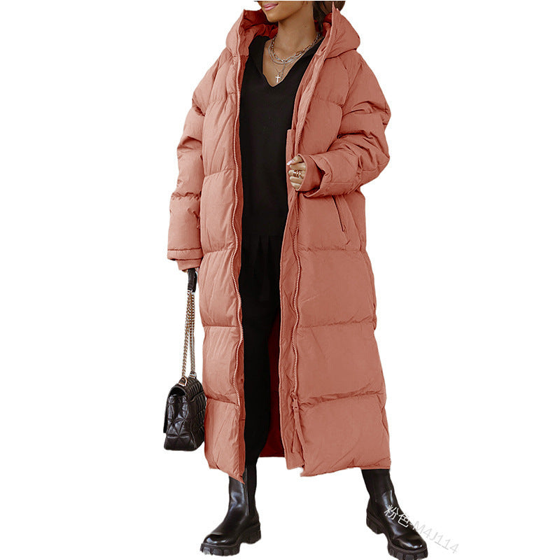 Damen Lange gesteppte Winterjacke Heidi-Mode
