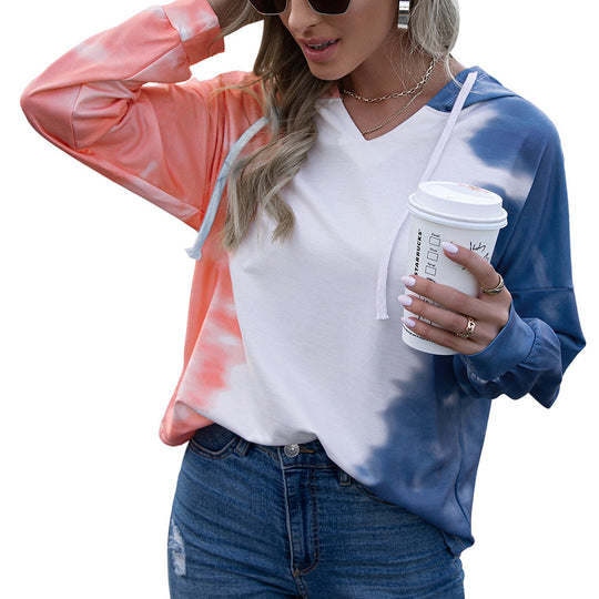 Damen lässiger Kapuzenpullover im modischen Tie-Dye-Design Heidi-Mode